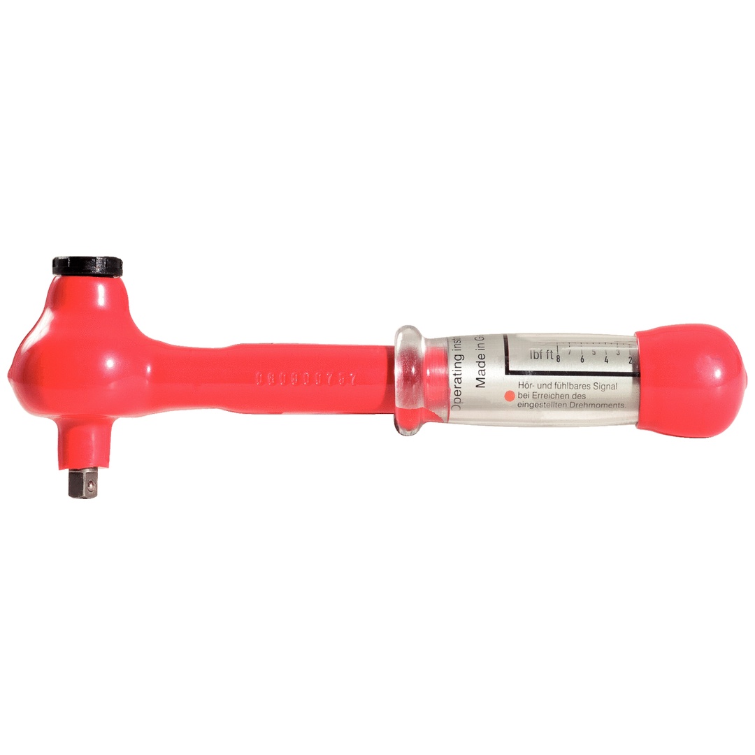 KS Tools 1/2 Mini Drehmomentschlüssel mit Schutzisolierung und Umschalt-Ratschenkopf, 5-25Nm