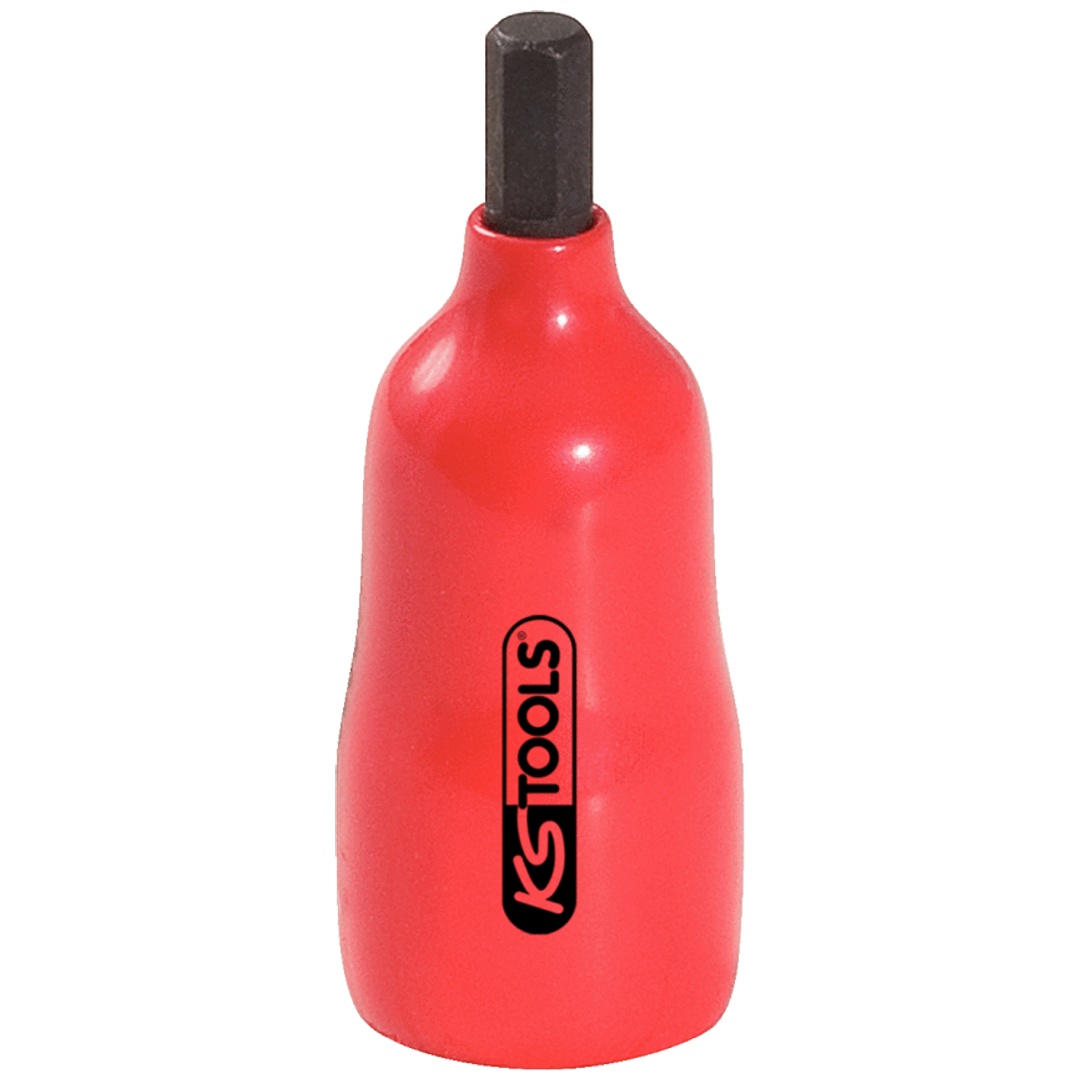 KS Tools 1/4 Bit-Stecknuss mit Schutzisolierung für Innensechskant-Schrauben, 5 mm