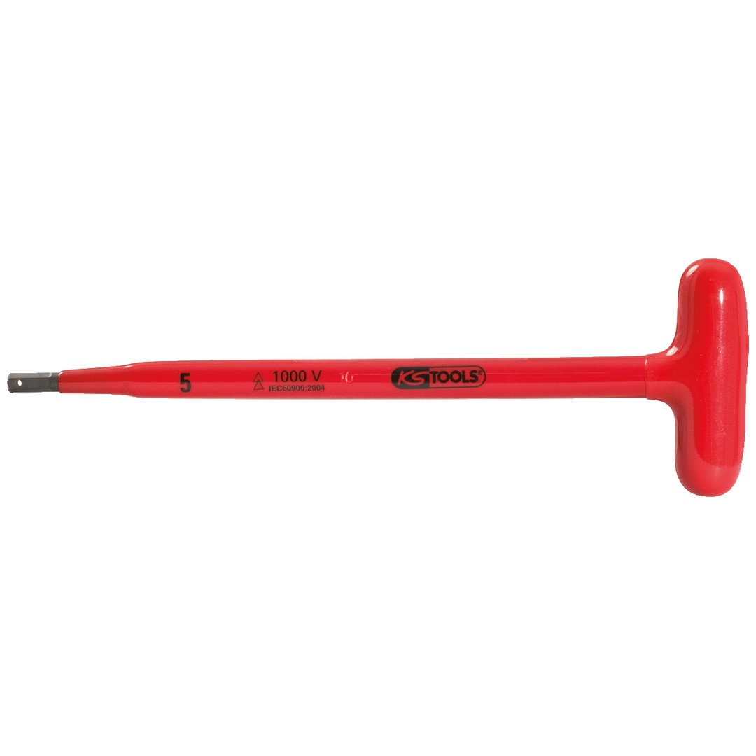 KS Tools T-Griff-Innensechskant-Stiftschlüssel mit Schutzisolierung, 8x160 mm