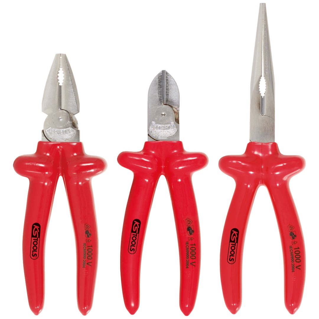 KS Tools 1000V Zangen-Satz, 3-tlg