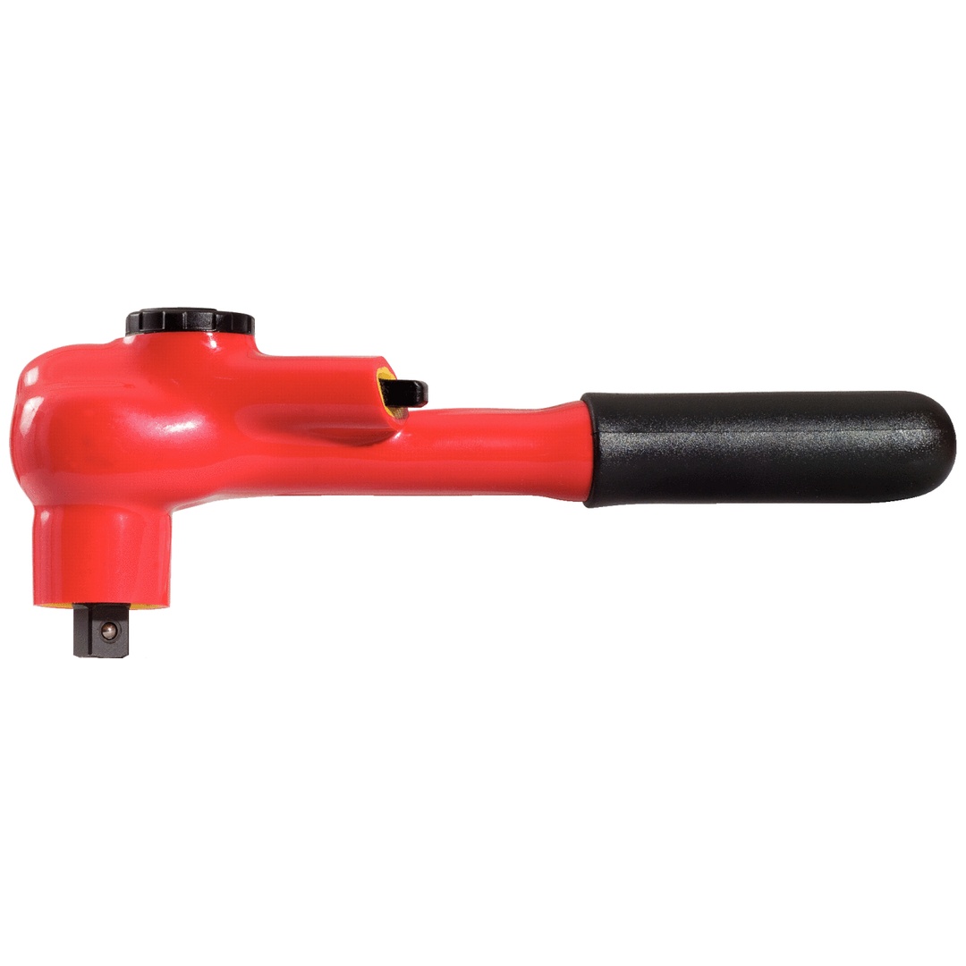 KS Tools 3/8 Umschaltknarre mit Schutzisolierung mit Verriegelungsmechanik, 32 Zahn