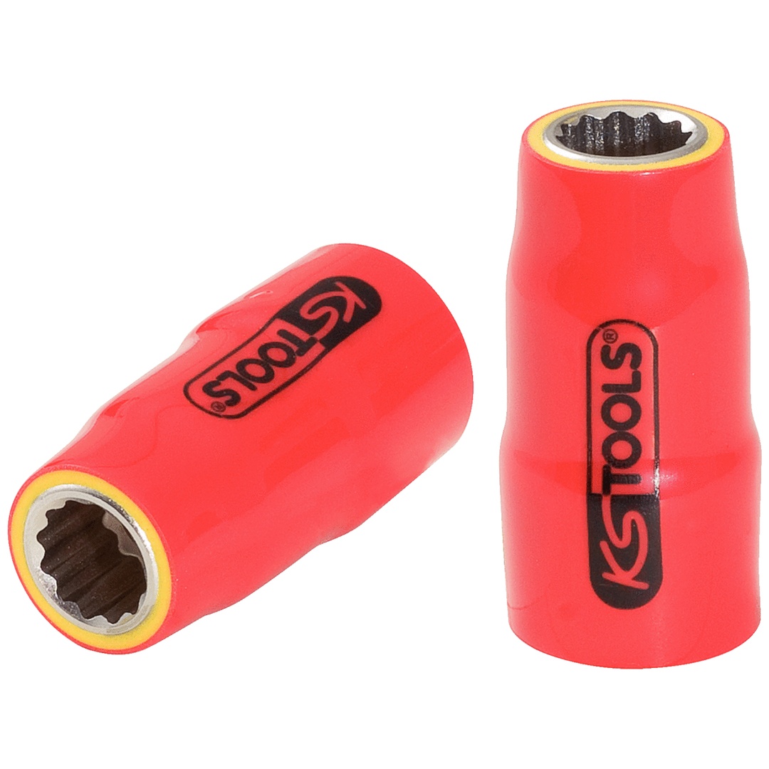 KS Tools 3/8 Stecknuss mit Schutzisolierung, 8 mm