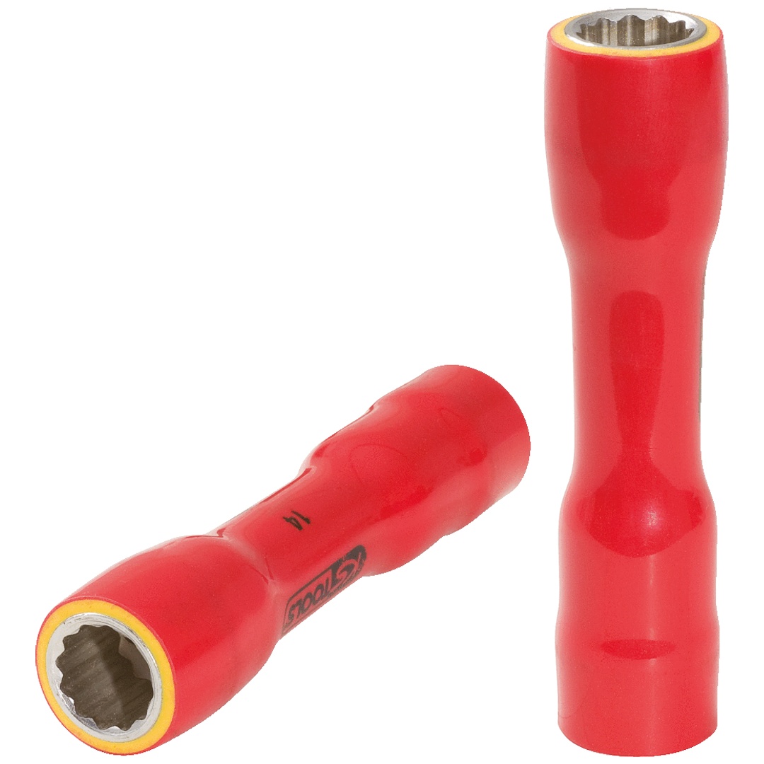 KS Tools 3/8 Stecknuss mit Schutzisolierung, XL, 10 mm