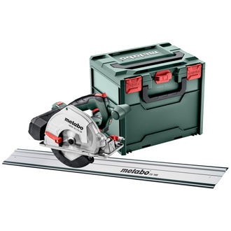 Metabo Akku-Metall-Handkreissäge MKS 18 LTX 58 FS Set, incl. Führungsschiene FS 160, Zubehör, metaBOX