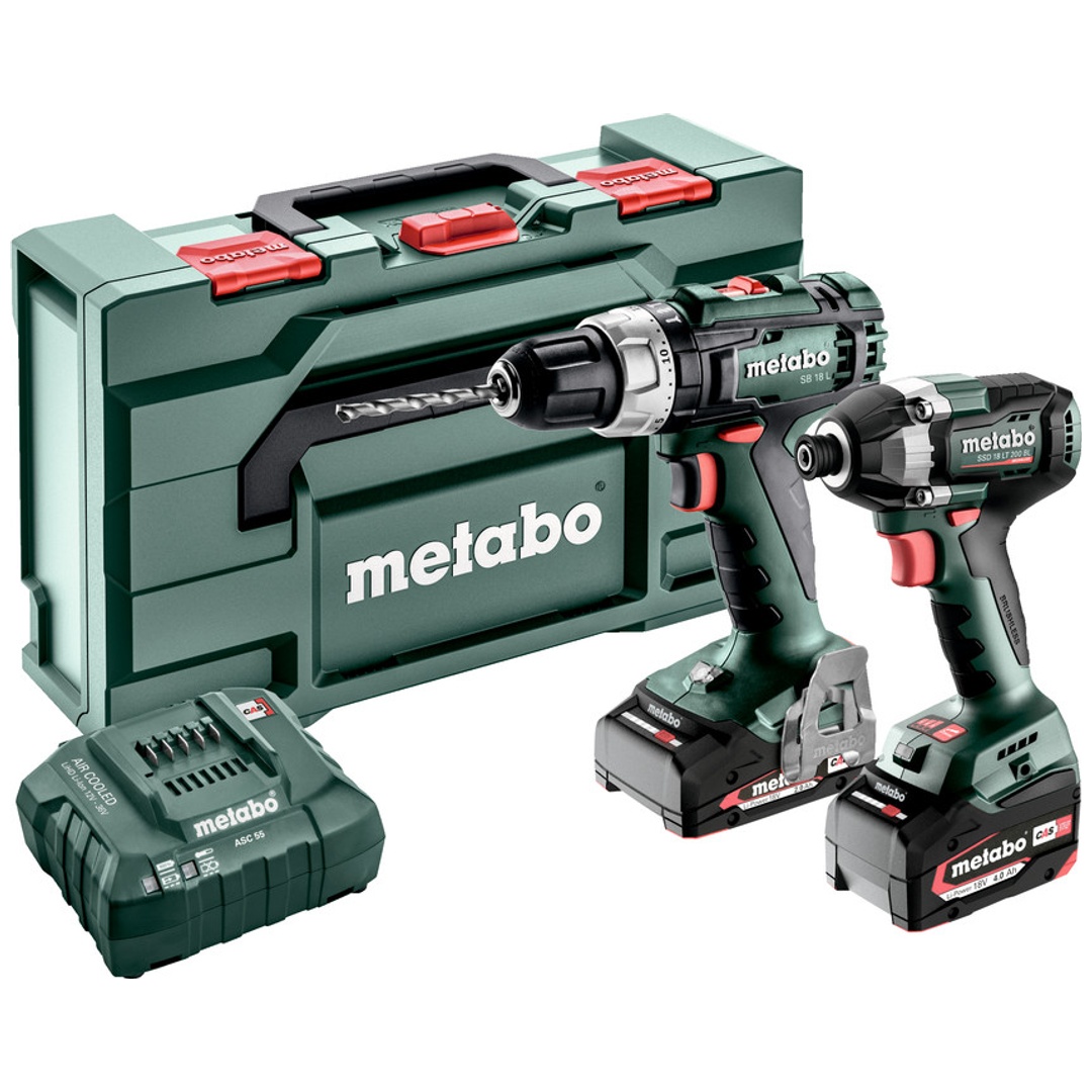 Metabo Akku Combo Set 2.8.6 18V, SB 18 L + SSD 18 LT 200 BL, metaBOX 145 L