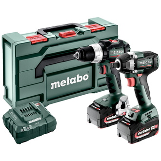 Metabo Akku Combo Set 2.9.3 18V, BS 18 LT BL + SSW 18 LT 300 BL, metaBOX 145 L