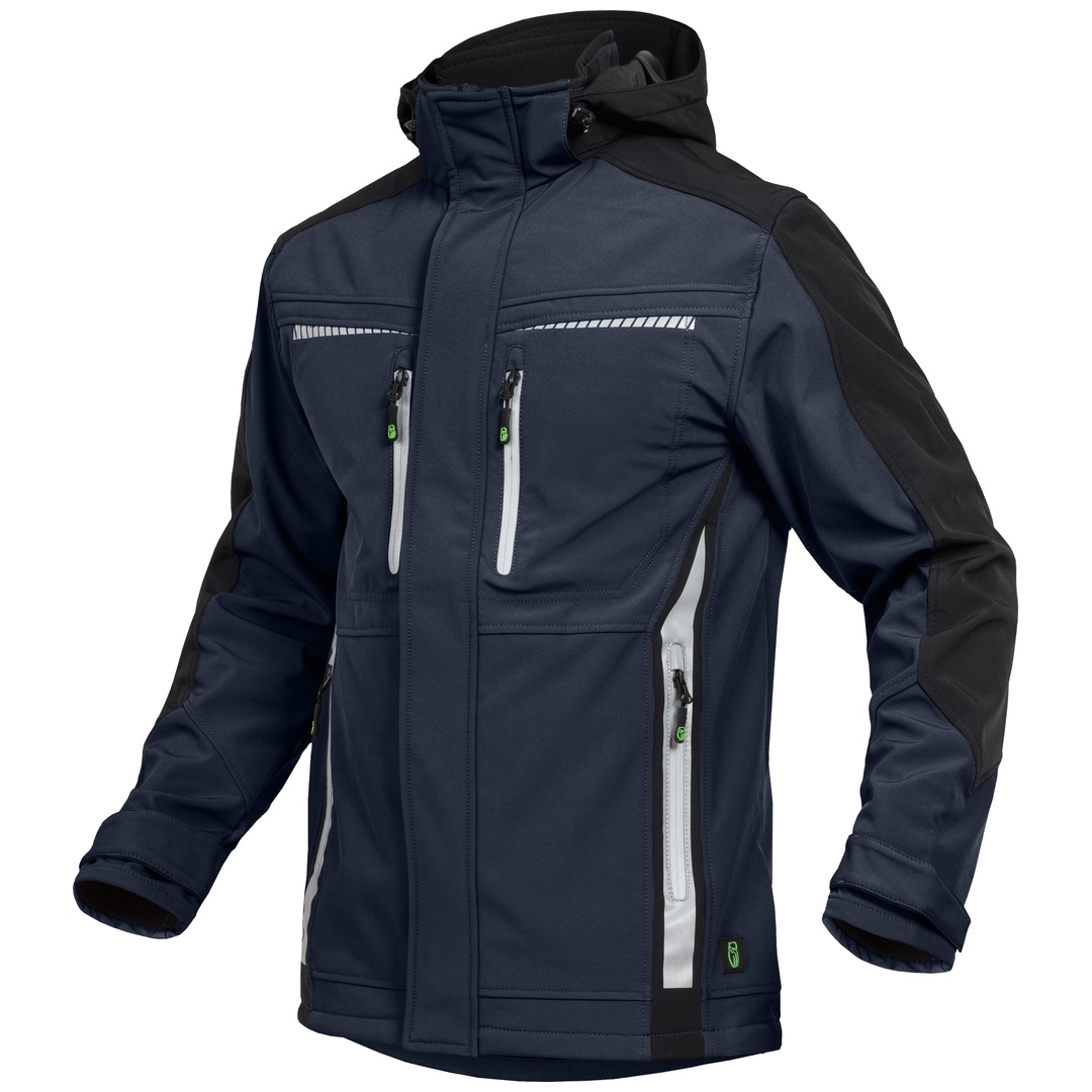 Leibwächter Sommer-Softshelljacke Herren FLEXS Gr. 6XL marine/schwarz