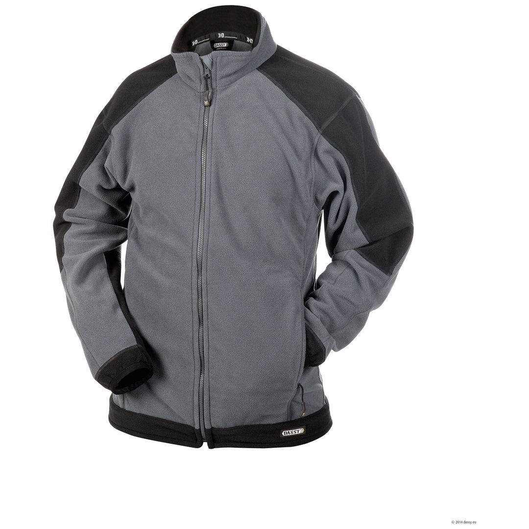 Dassy Fleecejacke Kazan Gr. 4XL zementgrau/schwarz