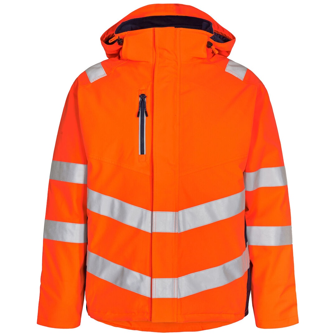 ENGEL Warnschutz Winterjacke Safety 1946-930-10165 Gr. 4XL orange/marine