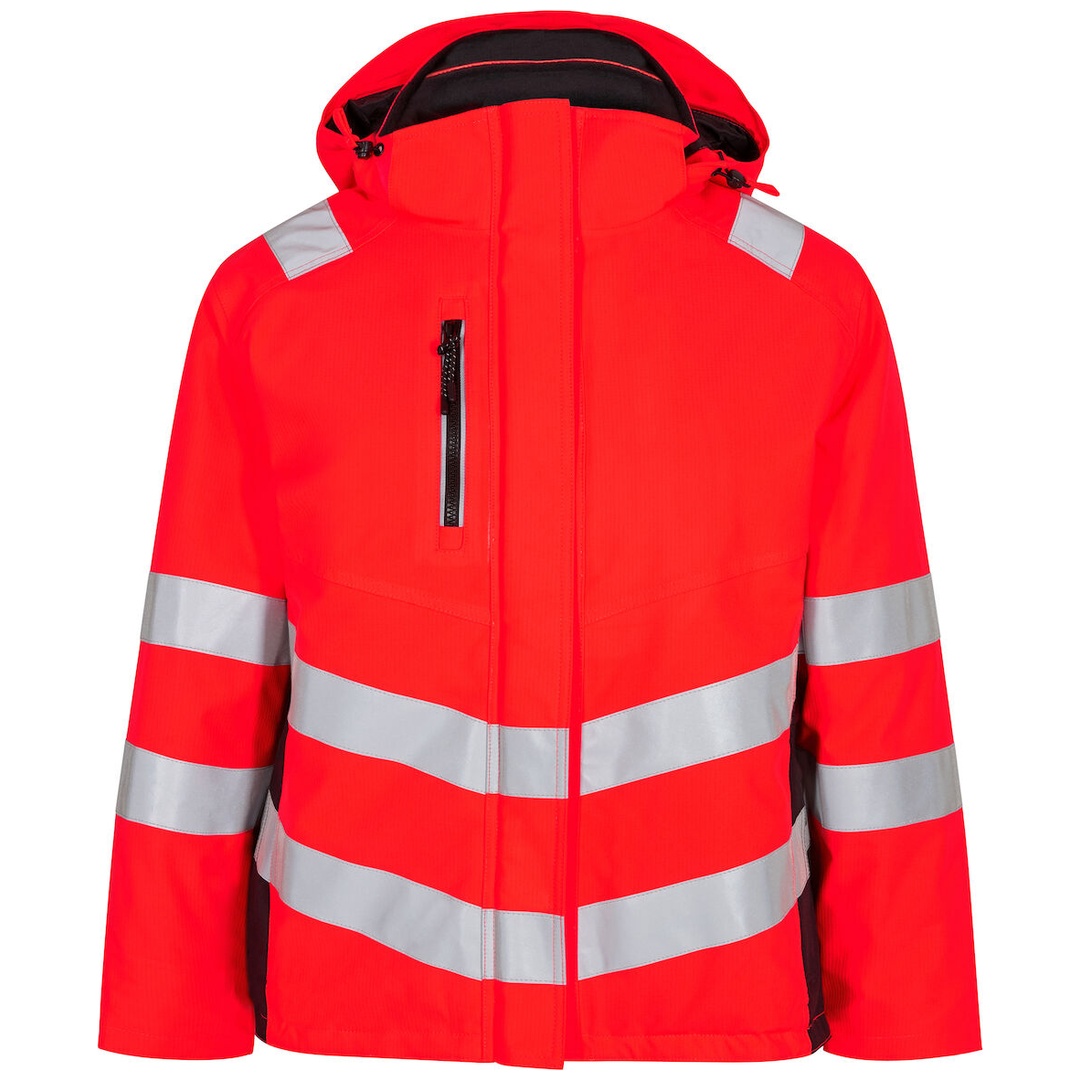 ENGEL Warnschutz Winterjacke Safety Damen 1943-930 Damen Gr. 2XL rot/schwarz