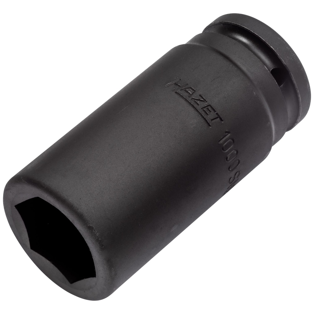 Hazet Schlag-Maschinenschrauber Steckschlüsseleinsatz 1000SLG-30, 3/4 (20 mm) Vierkant hohl, Außen Sechskant Profil, SW 30 mm