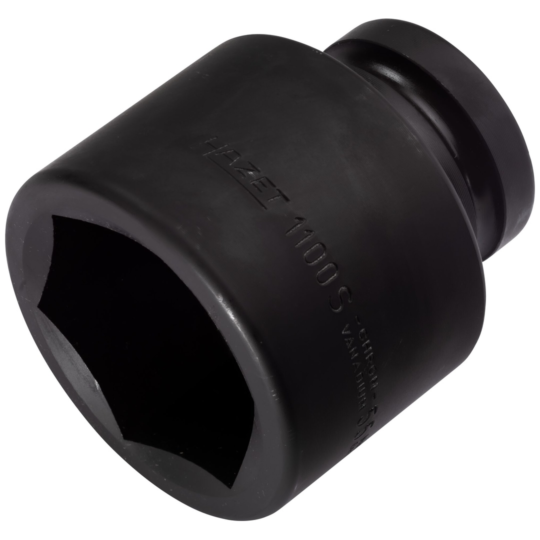 Hazet Schlag-Maschinenschrauber Steckschlüsseleinsatz 1100S-55, 1 (25 mm) Vierkant hohl, Außen Sechskant Profil, SW 55 mm