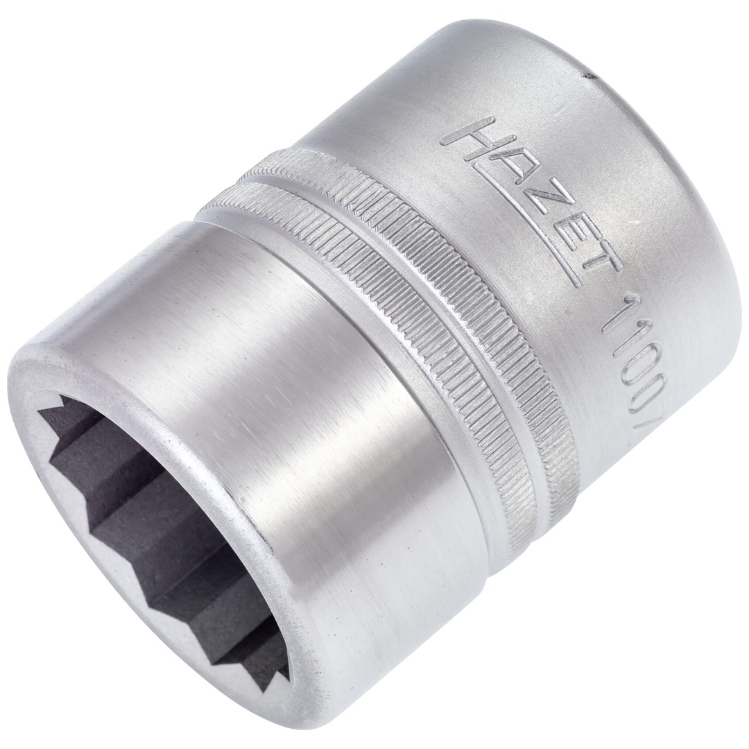 Hazet Steckschlüsseleinsatz 1 (25 mm) Vierkant hohl, Außen Doppelsechskant Profil, SW 32 mm