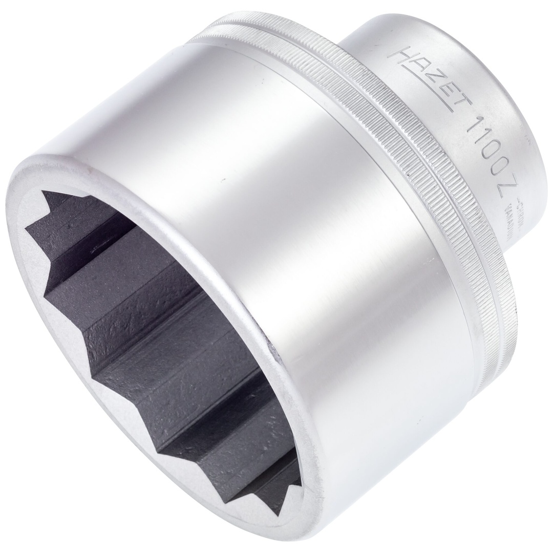 Hazet Steckschlüsseleinsatz 1 (25 mm) Vierkant hohl, Außen Doppelsechskant Profil, SW 75 mm