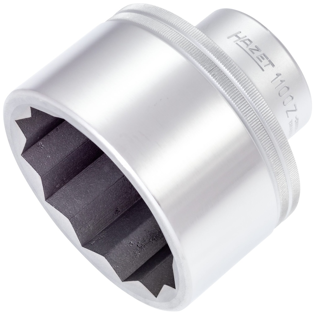 Hazet Steckschlüsseleinsatz 1 (25 mm) Vierkant hohl, Außen Doppelsechskant Profil, SW 80 mm