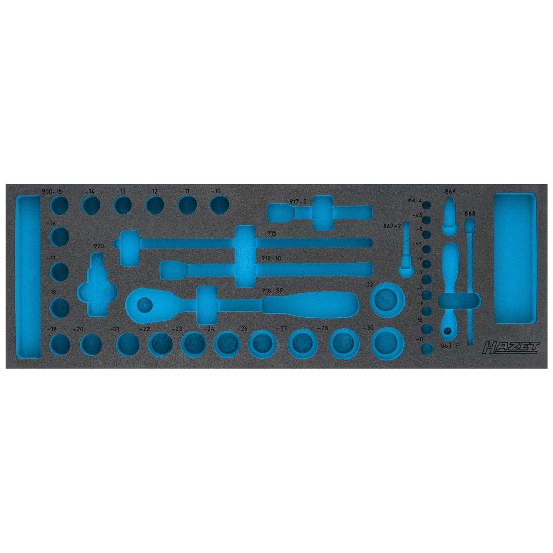 Hazet 2-Komponenten Weichschaumeinlage 163-110L, (LxB) 635 x 218 mm