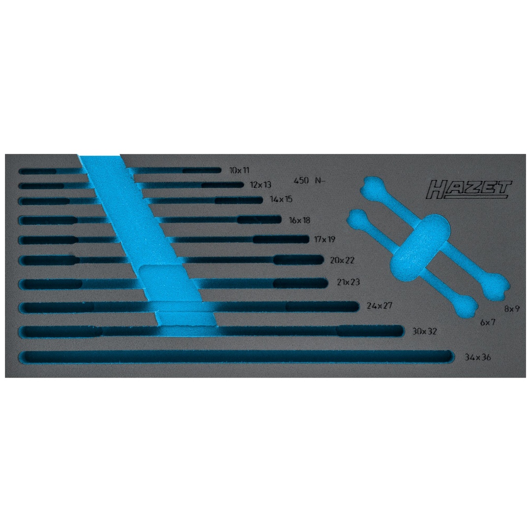 Hazet 2-Komponenten Weichschaumeinlage 163-519L, (LxB) 392 x 172 mm