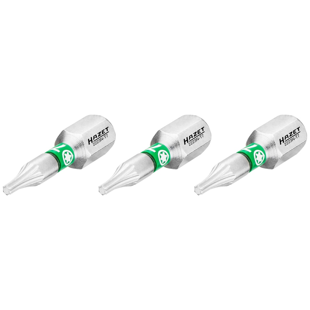 Hazet Bit 1/4 (6,3 mm) Sechskant massiv, Innen TX Profil, 3-tlg., SW T7