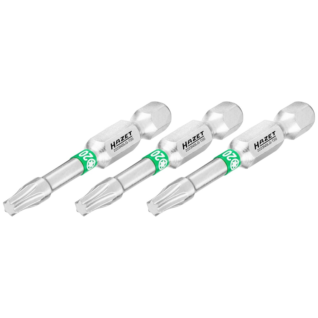 Hazet Bit 1/4 (6,3 mm) Sechskant massiv, Innen TX Profil, 3-tlg., SW T20