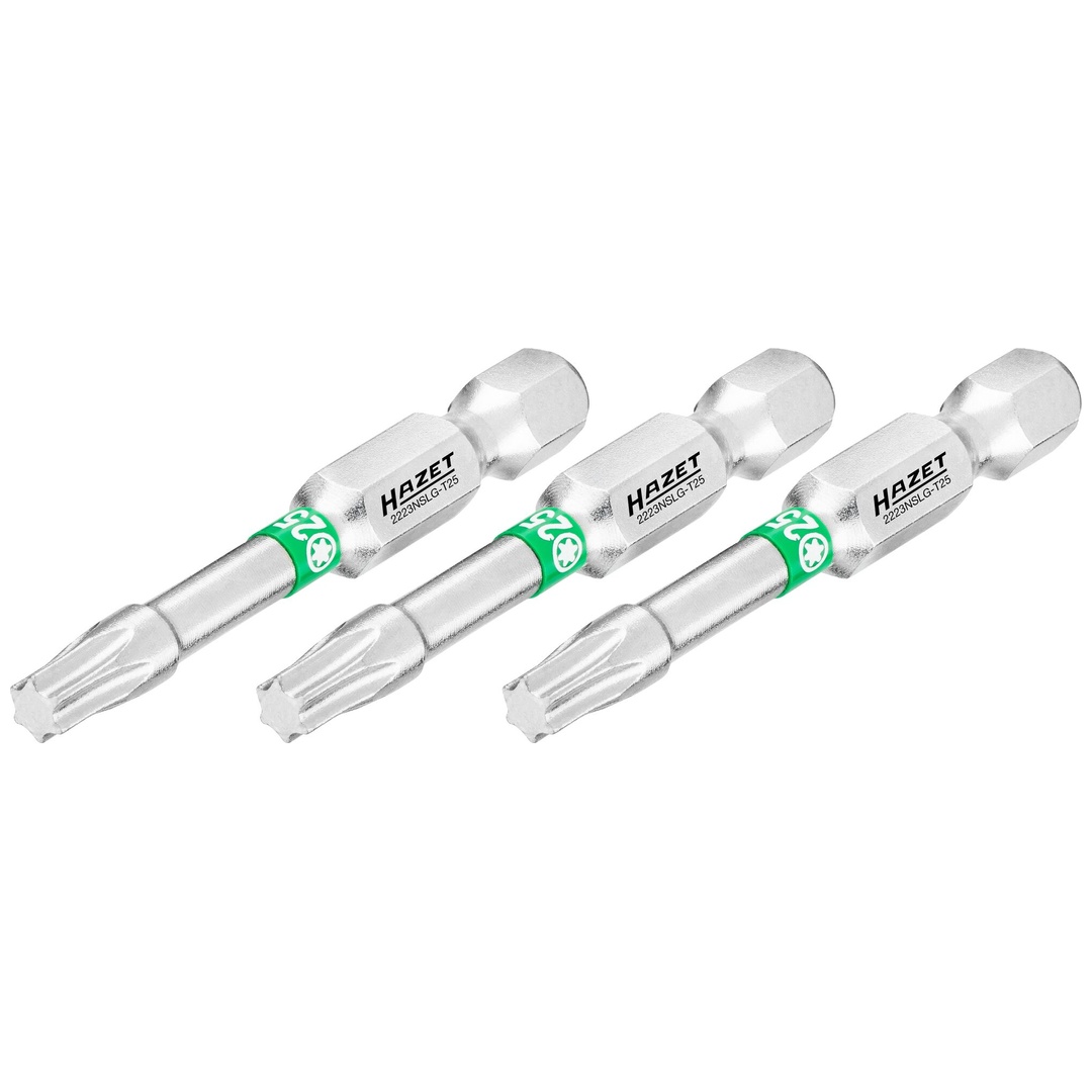 Hazet Bit 1/4 (6,3 mm) Sechskant massiv, Innen TX Profil, 3-tlg., SW T25