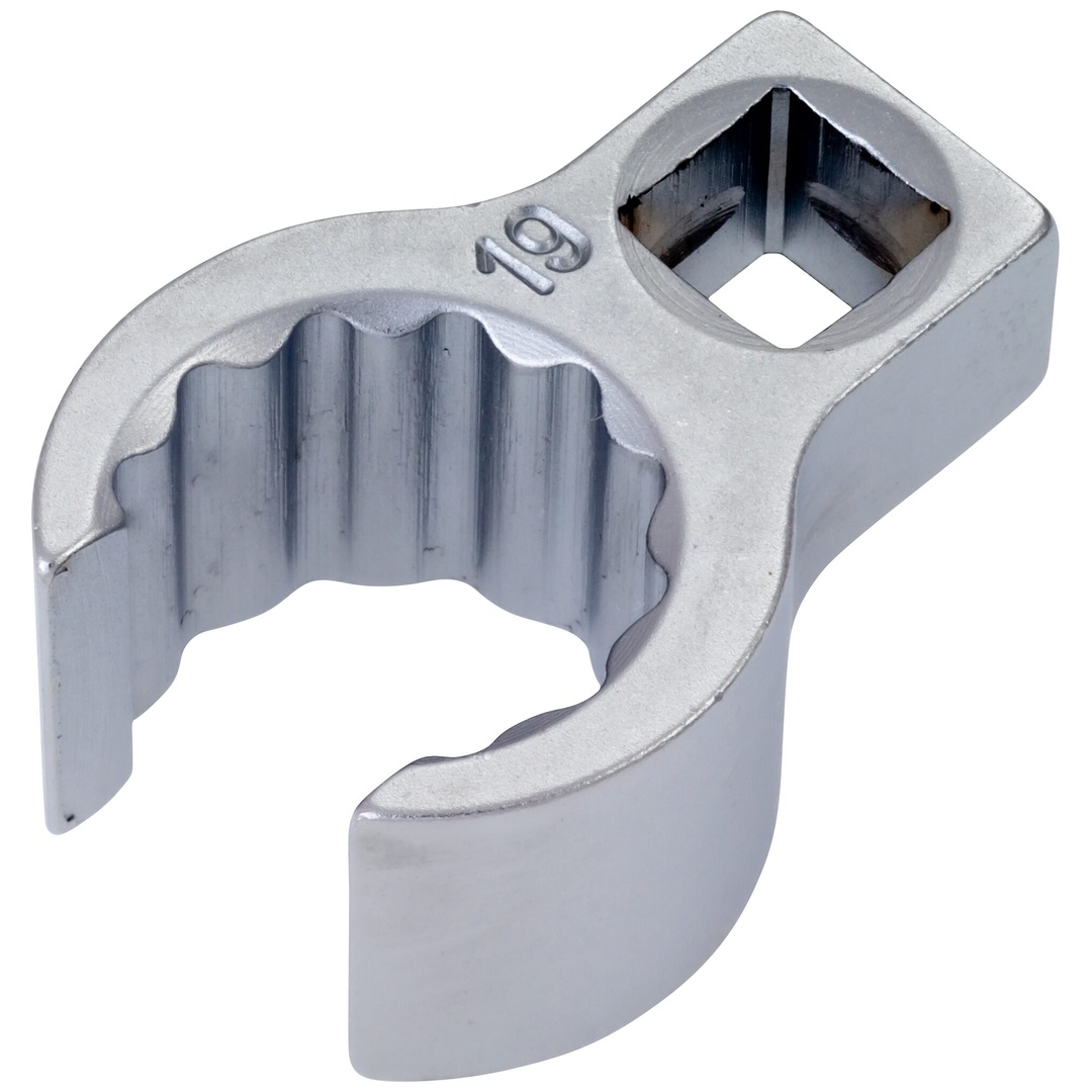 Hazet Ringschlüssel, offen 3/8 (10 mm) Vierkant hohl, Außen Doppelsechskant Profil, SW 19 mm, Innenvierkant 10 = 3/8