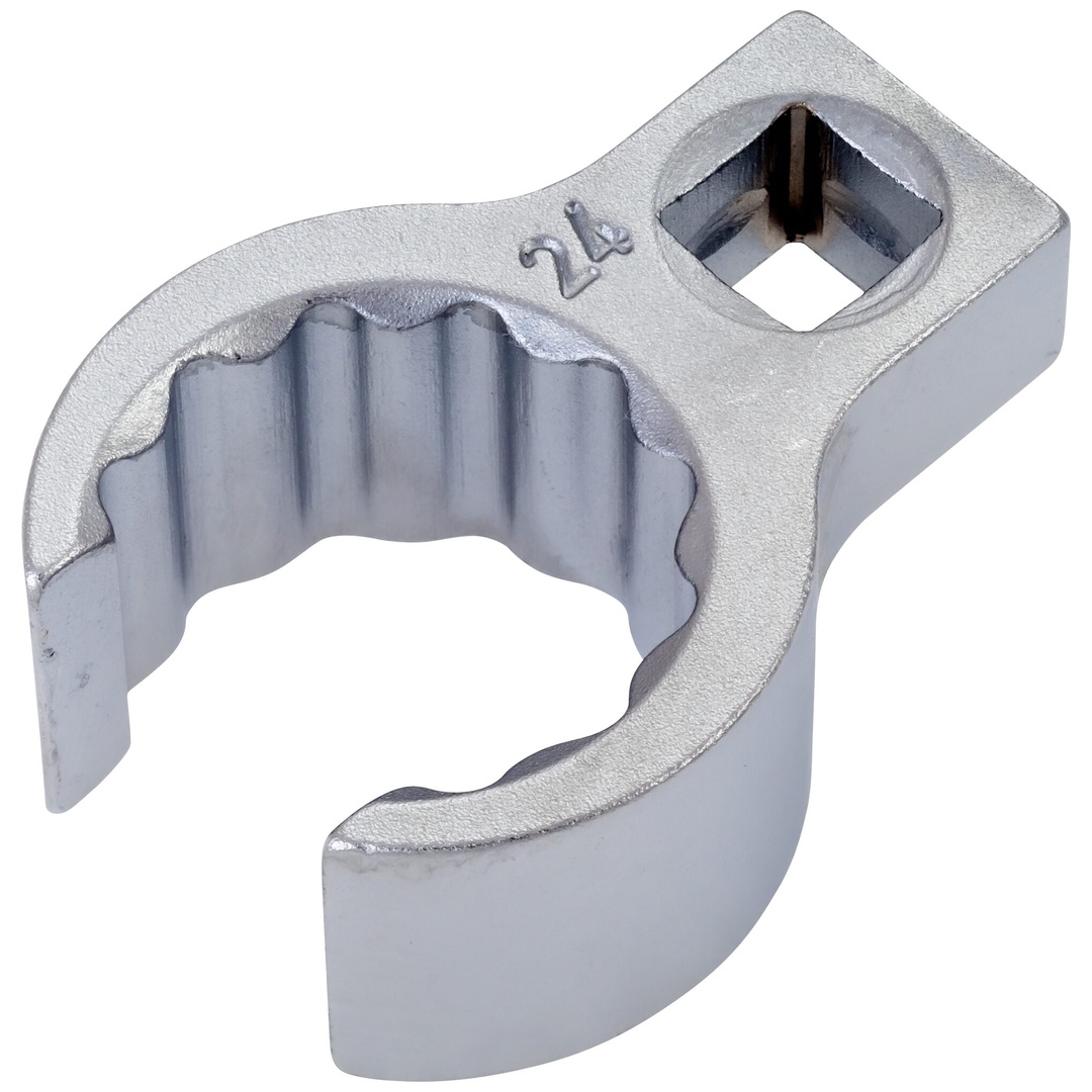 Hazet Ringschlüssel, offen 3/8 (10 mm) Vierkant hohl, Außen Doppelsechskant Profil, SW 24 mm, Innenvierkant 10 = 3/8