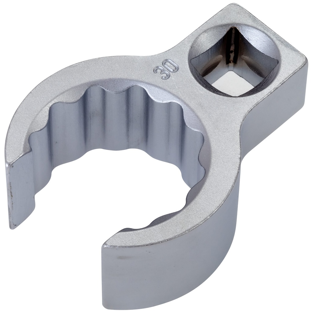 Hazet Ringschlüssel, offen 1/2 (12,5 mm) Vierkant hohl, Außen Doppelsechskant Profil, SW 30 mm, Innenvierkant 12,5 = 1/2