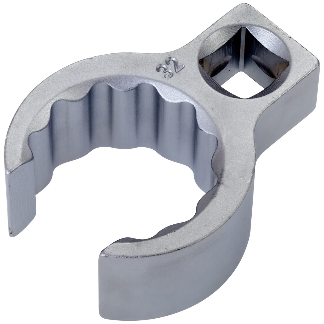 Hazet Ringschlüssel, offen 1/2 (12,5 mm) Vierkant hohl, Außen Doppelsechskant Profil, SW 32 mm, Innenvierkant 12,5 = 1/2