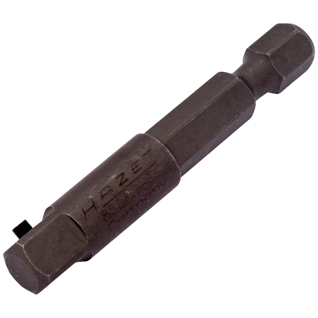 Hazet Schlag-Maschinenschrauber Adapter 1/4 (6,3 mm) Sechskant massiv, 1/4 (6,3 mm) Vierkant massiv, Länge 50 mm