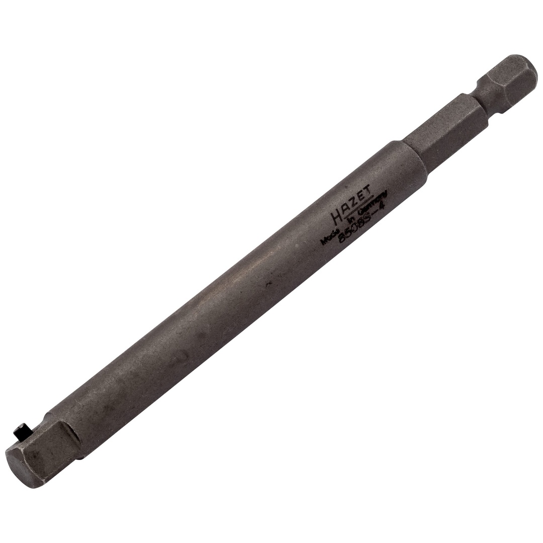 Hazet Schlag-Maschinenschrauber Adapter 1/4 (6,3 mm) Sechskant massiv, 1/4 (6,3 mm) Vierkant massiv, Länge 100 mm