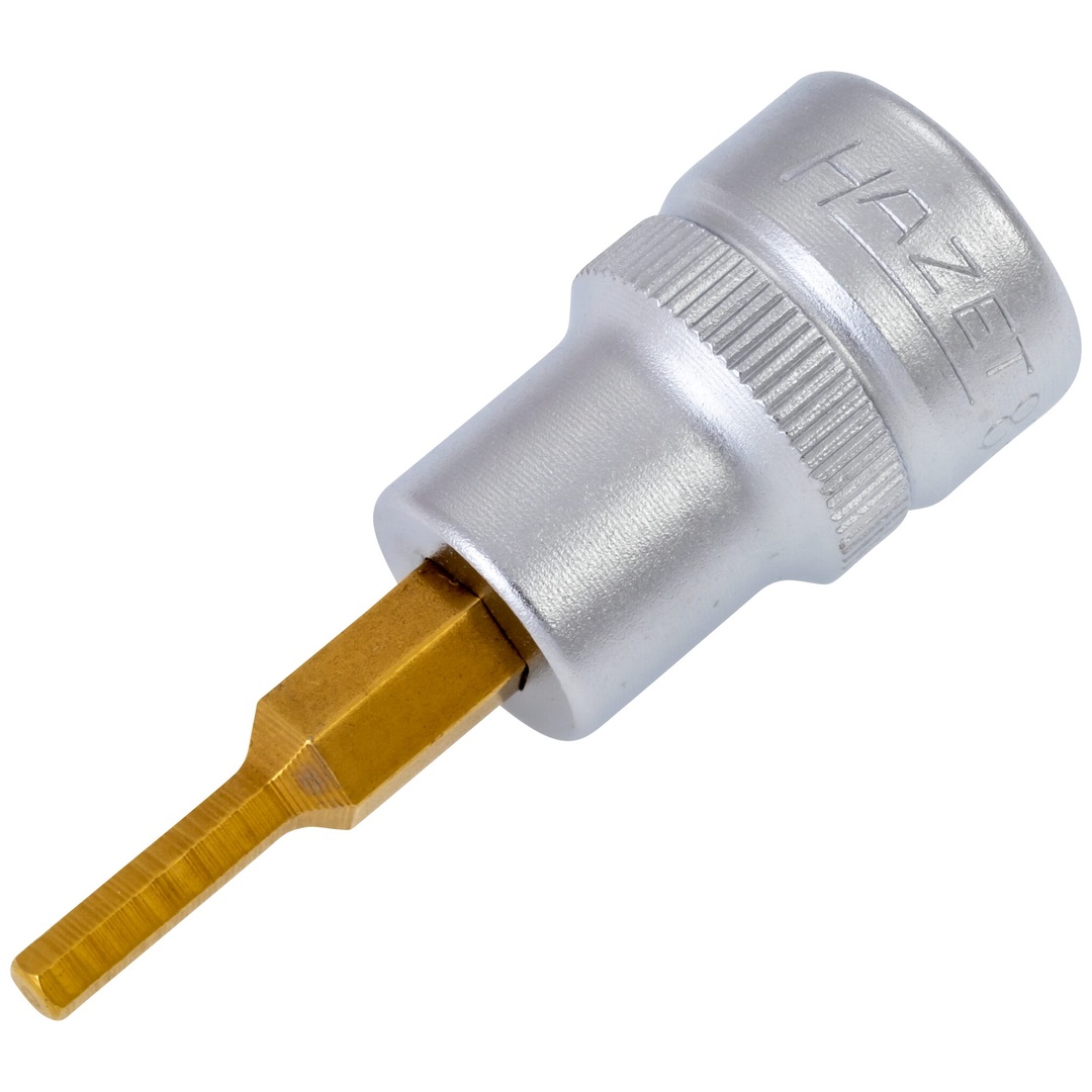Hazet Schraubendreher-Steckschlüsseleinsatz 8801-3, 3/8 (10 mm) Vierkant hohl, Innen Sechskant Profil, SW 3 mm