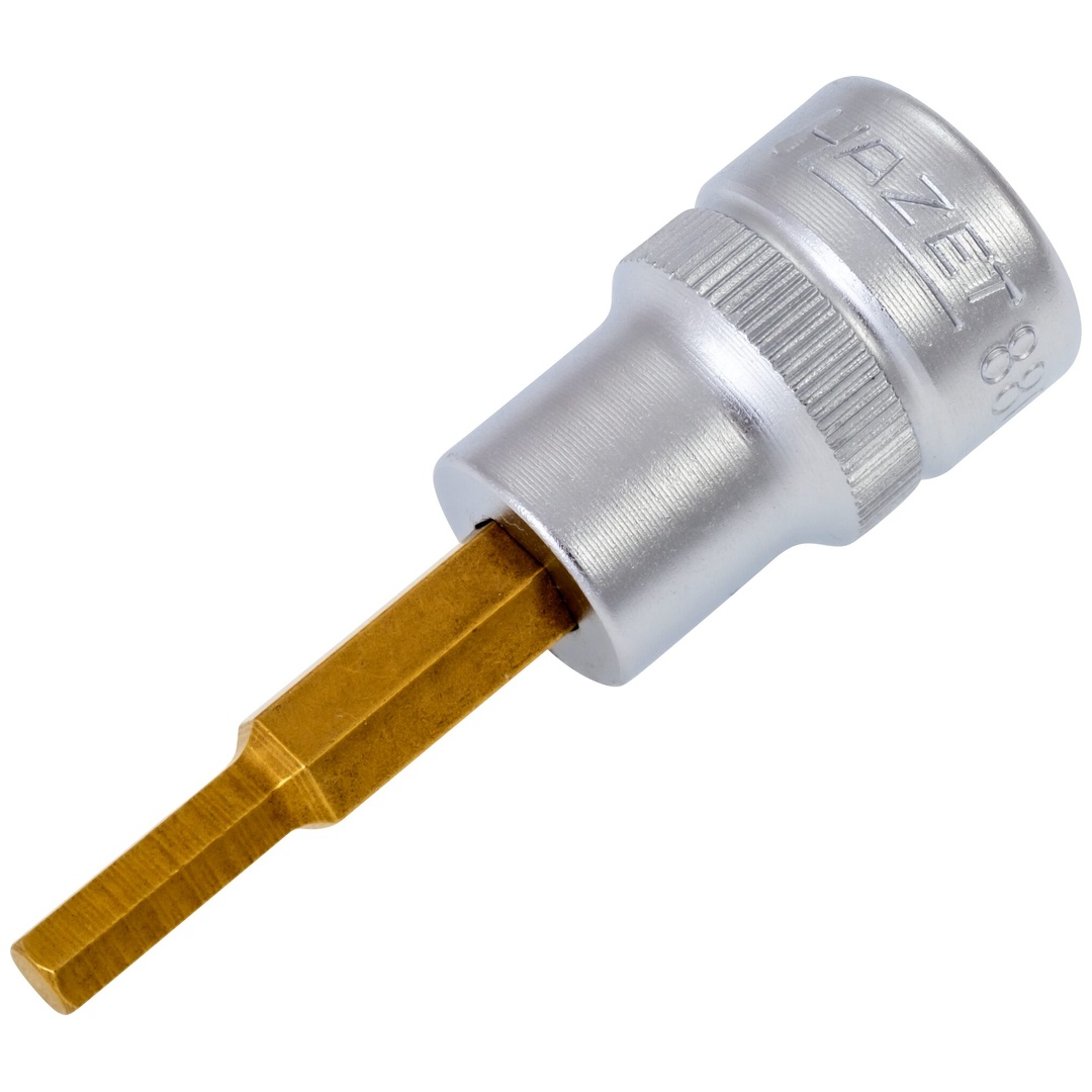 Hazet Schraubendreher-Steckschlüsseleinsatz 8801-4, 3/8 (10 mm) Vierkant hohl, Innen Sechskant Profil, SW 4 mm