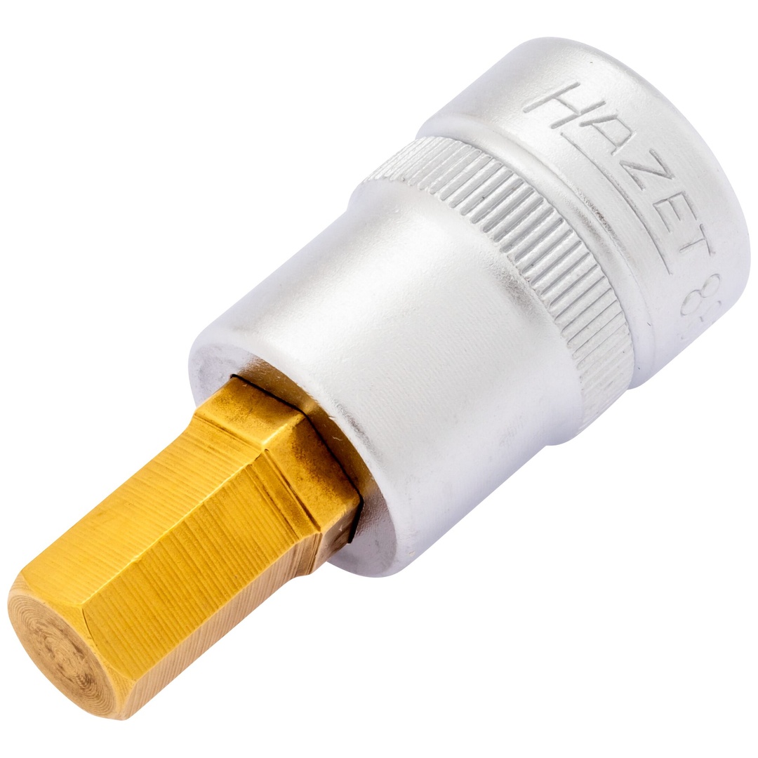 Hazet Schraubendreher-Steckschlüsseleinsatz 8801K-9, 3/8 (10 mm) Vierkant hohl, Innen Sechskant Profil, SW 9 mm