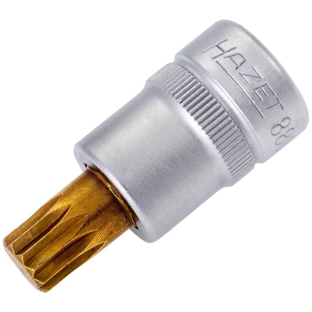 Hazet Schraubendreher-Steckschlüsseleinsatz 8808-10, 3/8 (10 mm) Vierkant hohl, Innen Vielzahn Profil XZN, SW M10
