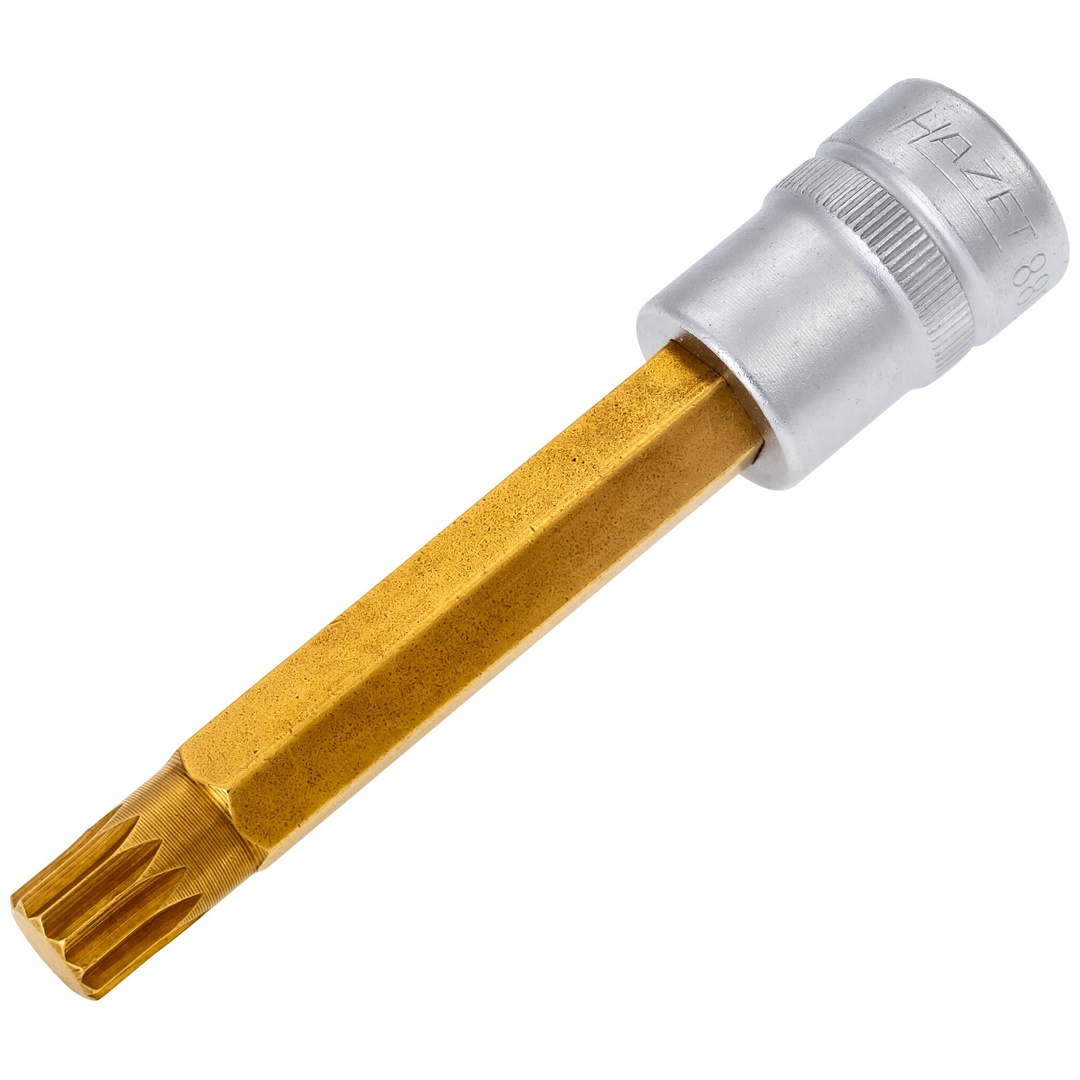 Hazet Schraubendreher-Steckschlüsseleinsatz 8808LG-10, 3/8 (10 mm) Vierkant hohl, Innen Vielzahn Profil XZN, SW M10
