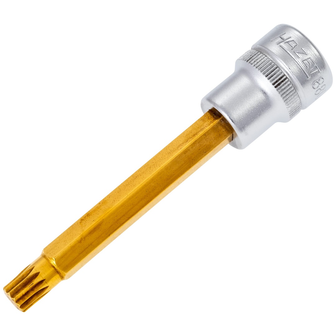 Hazet Schraubendreher-Steckschlüsseleinsatz 8808LG-8, 3/8 (10 mm) Vierkant hohl, Innen Vielzahn Profil XZN, SW M8