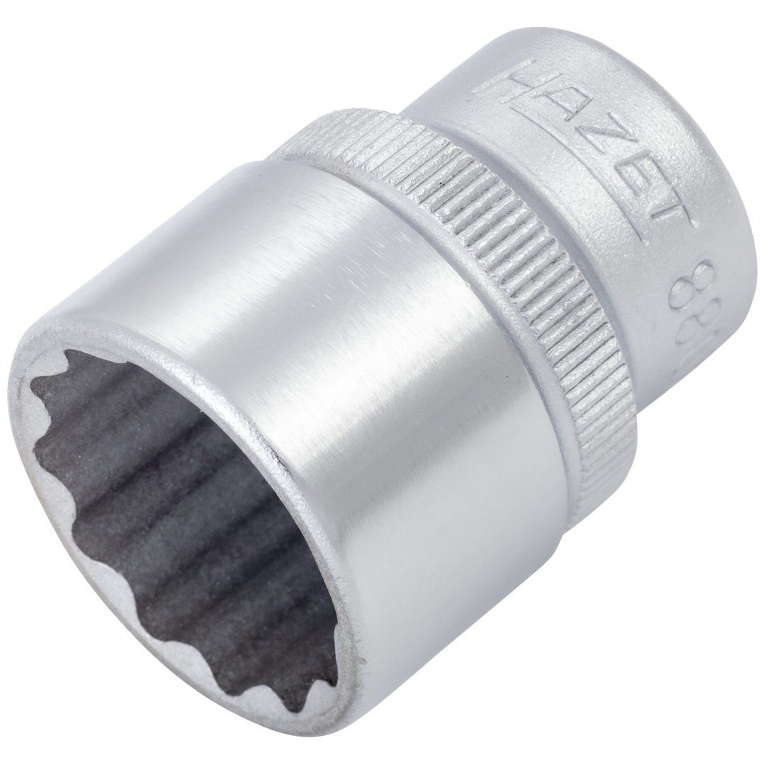 Hazet Steckschlüsseleinsatz 880Z-18, 3/8 (10 mm) Vierkant hohl, Außen Doppelsechskant-Tractionsprofil, SW 18 mm