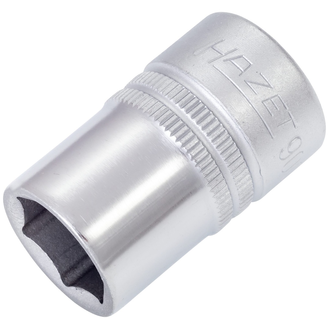 Hazet Steckschlüsseleinsatz 900-15, 1/2 (12,5 mm) Vierkant hohl, Außen Sechskant-Tractionsprofil, SW 15 mm