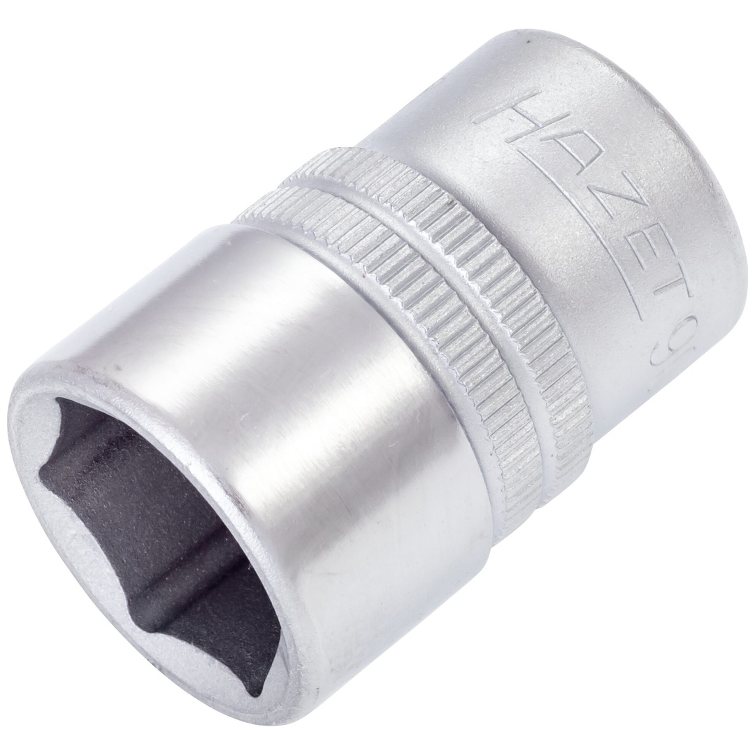 Hazet Steckschlüsseleinsatz 900-18, 1/2 (12,5 mm) Vierkant hohl, Außen Sechskant-Tractionsprofil, SW 18 mm