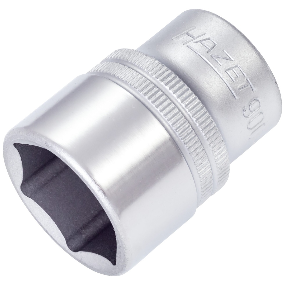 Hazet Steckschlüsseleinsatz 900-23, 1/2 (12,5 mm) Vierkant hohl, Außen Sechskant-Tractionsprofil, SW 23 mm