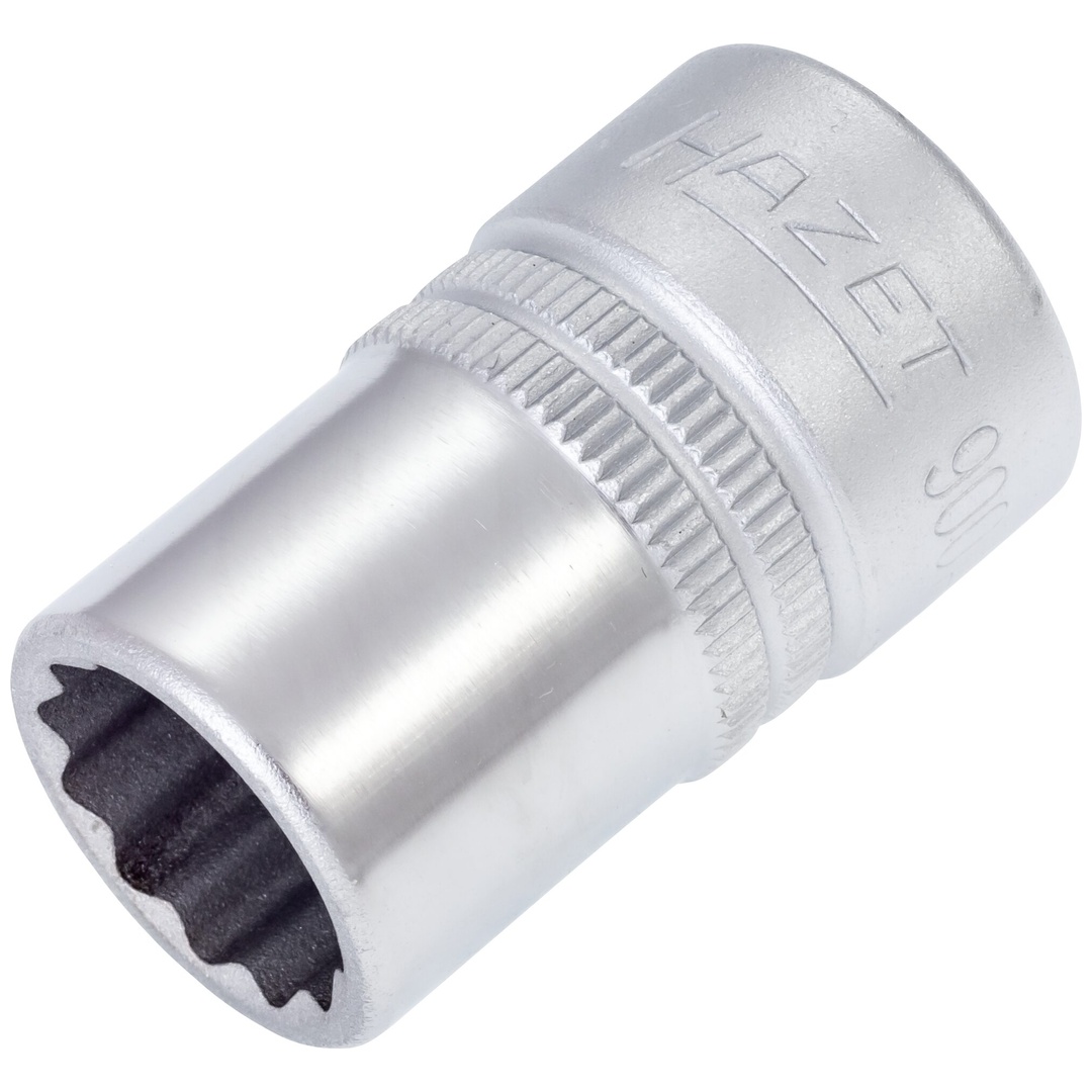 Hazet Steckschlüsseleinsatz 900AZ-9/16, 1/2 (12,5 mm) Vierkant hohl, Außen Doppelsechskant-Tractionsprofil, SW 9/16