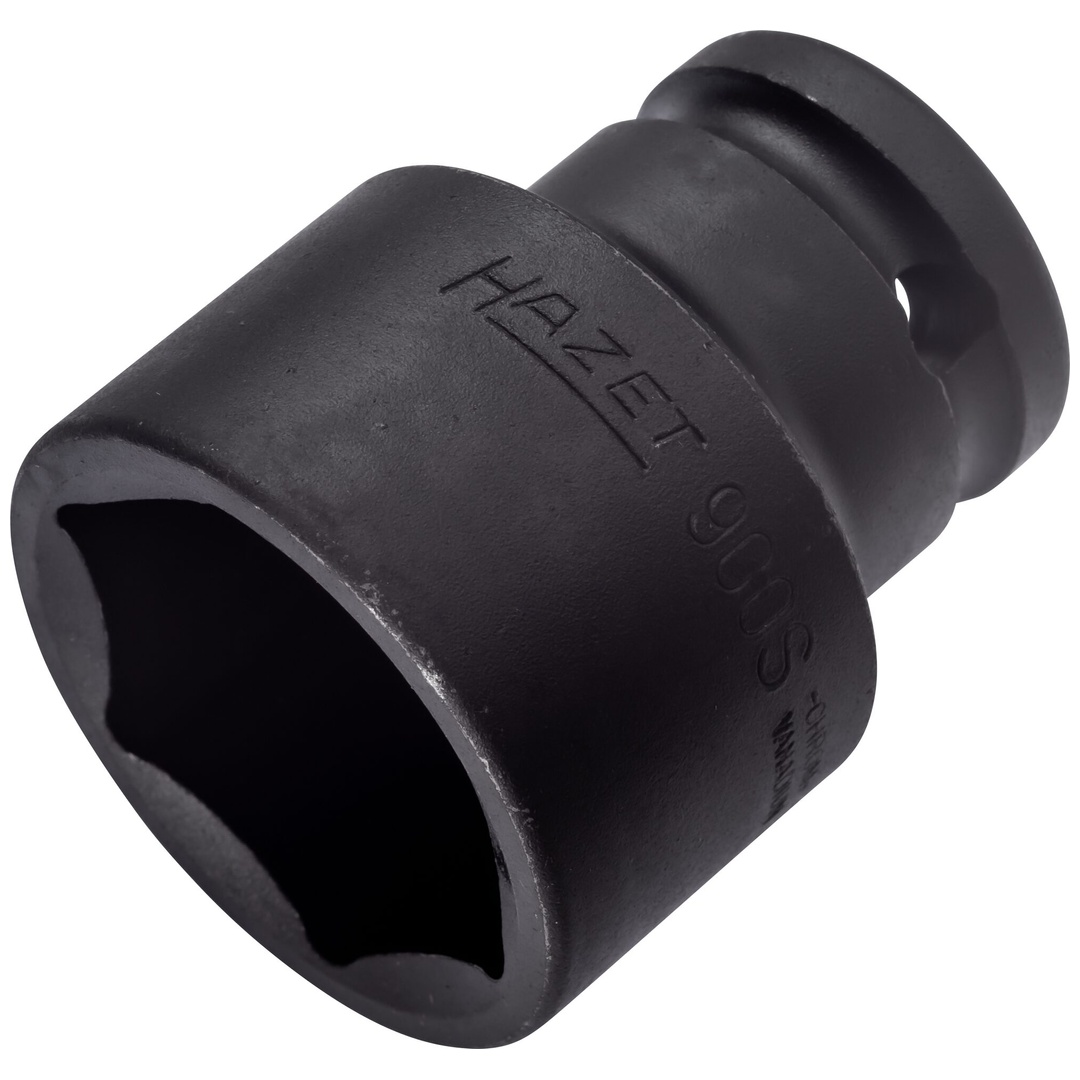 Hazet Schlag-Maschinenschrauber Steckschlüsseleinsatz 900S-30, 1/2 (12,5 mm) Vierkant hohl, Außen Sechskant-Tractionsprofil, SW 30 mm