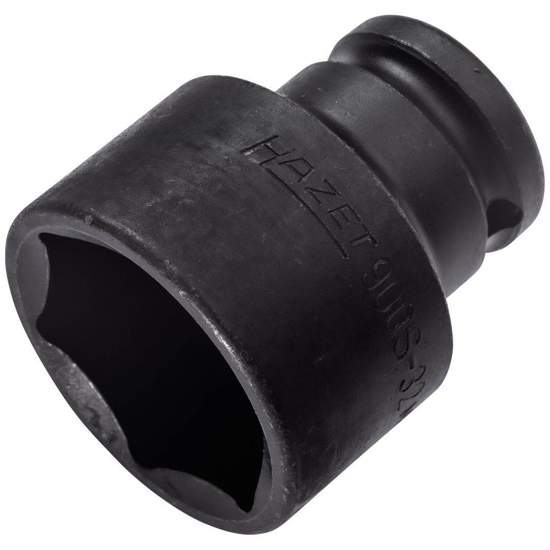 Hazet Schlag-Maschinenschrauber Steckschlüsseleinsatz 900S-32, 1/2 (12,5 mm) Vierkant hohl, Außen Sechskant-Tractionsprofil, SW 32 mm