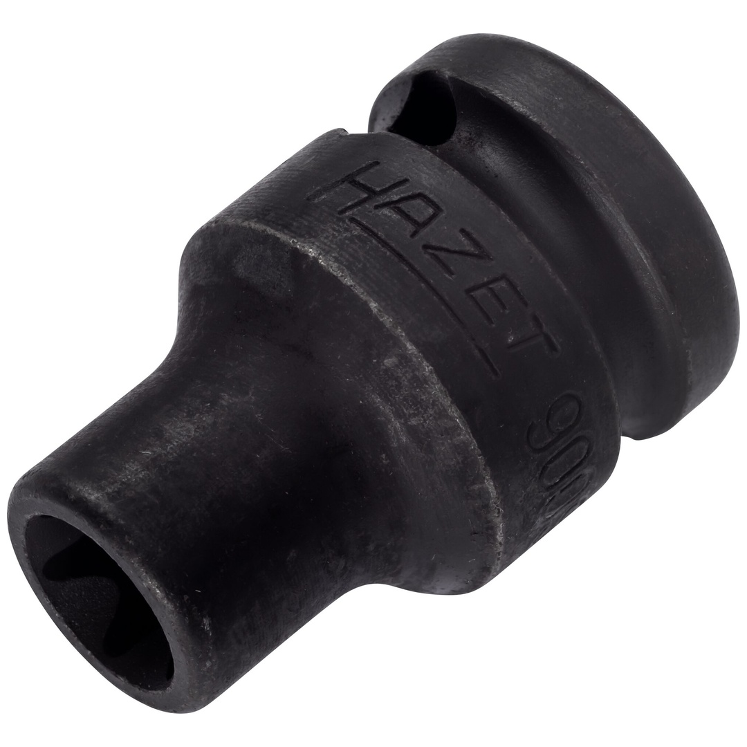 Hazet Schlag-Maschinenschrauber Steckschlüsseleinsatz 900S-E12, 1/2 (12,5 mm) Vierkant hohl, Außen TX Profil, SW E12