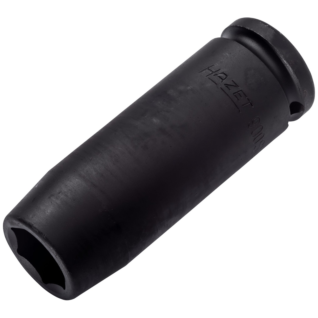 Hazet Schlag-Maschinenschrauber Steckschlüsseleinsatz 900SLG-17, 1/2 (12,5 mm) Vierkant hohl, Außen Sechskant-Tractionsprofil, SW 17 mm