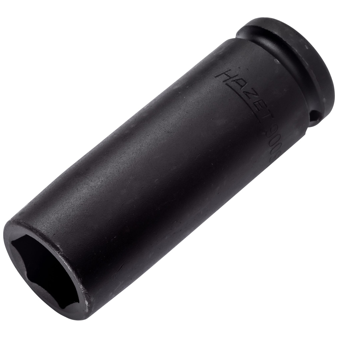 Hazet Schlag-Maschinenschrauber Steckschlüsseleinsatz 900SLG-19, 1/2 (12,5 mm) Vierkant hohl, Außen Sechskant-Tractionsprofil, SW 19 mm