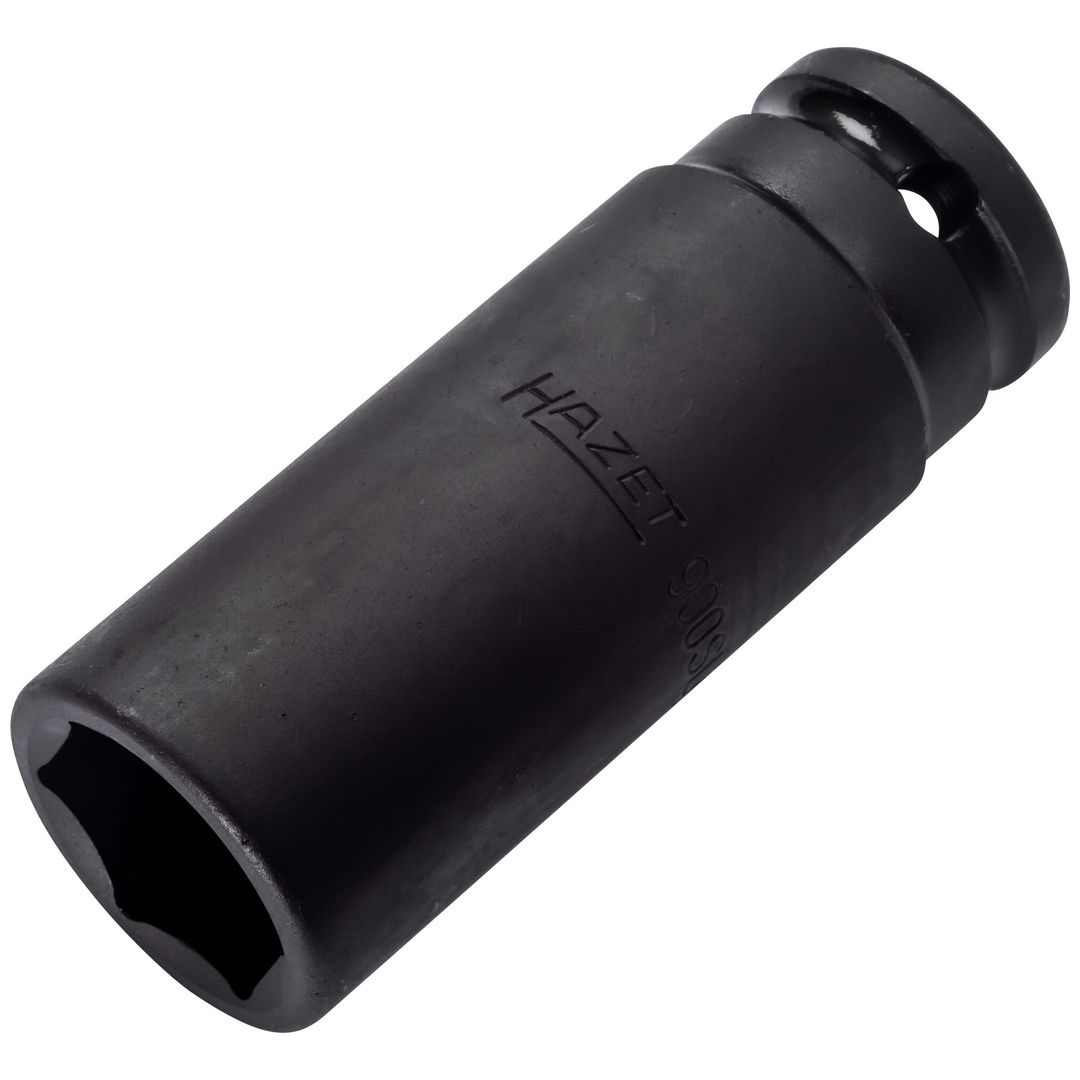 Hazet Schlag-Maschinenschrauber Steckschlüsseleinsatz 900SLG-22, 1/2 (12,5 mm) Vierkant hohl, Außen Sechskant-Tractionsprofil, SW 22 mm