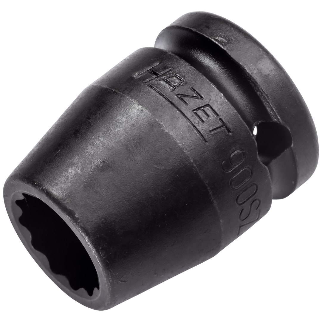 Hazet Schlag-Maschinenschrauber Steckschlüsseleinsatz 900SZ-15, 1/2 (12,5 mm) Vierkant hohl, Außen Doppelsechskant-Tractionsprofil, SW 15 mm