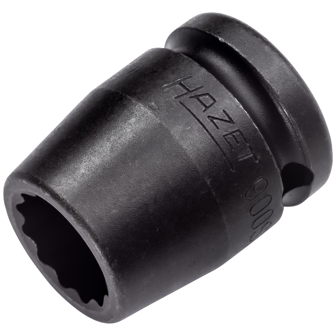 Hazet Schlag-Maschinenschrauber Steckschlüsseleinsatz 900SZ-16, 1/2 (12,5 mm) Vierkant hohl, Außen Doppelsechskant-Tractionsprofil, SW 16 mm