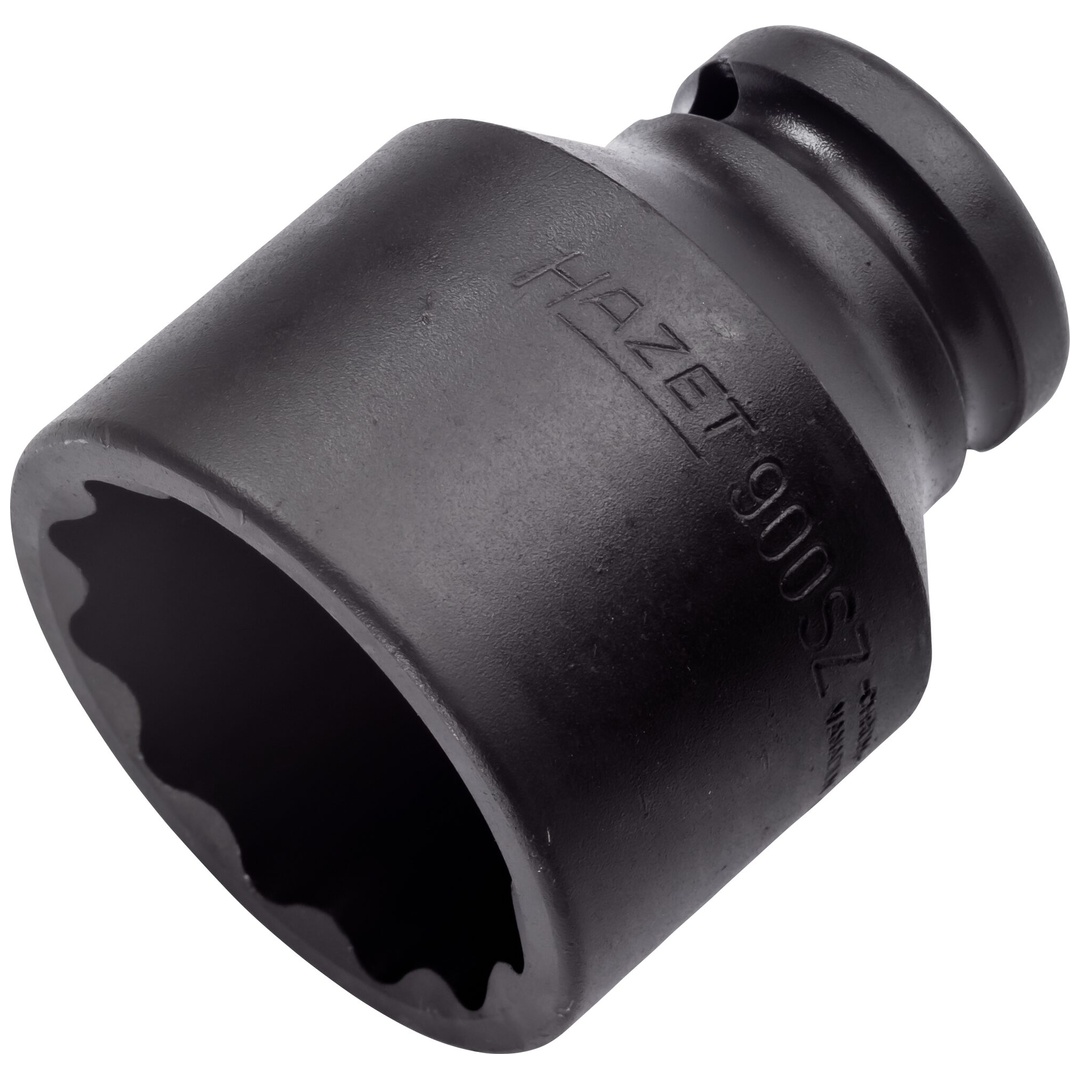 Hazet Schlag-Maschinenschrauber Steckschlüsseleinsatz 900SZ-34, 1/2 (12,5 mm) Vierkant hohl, Außen Doppelsechskant-Tractionsprofil, SW 34 mm